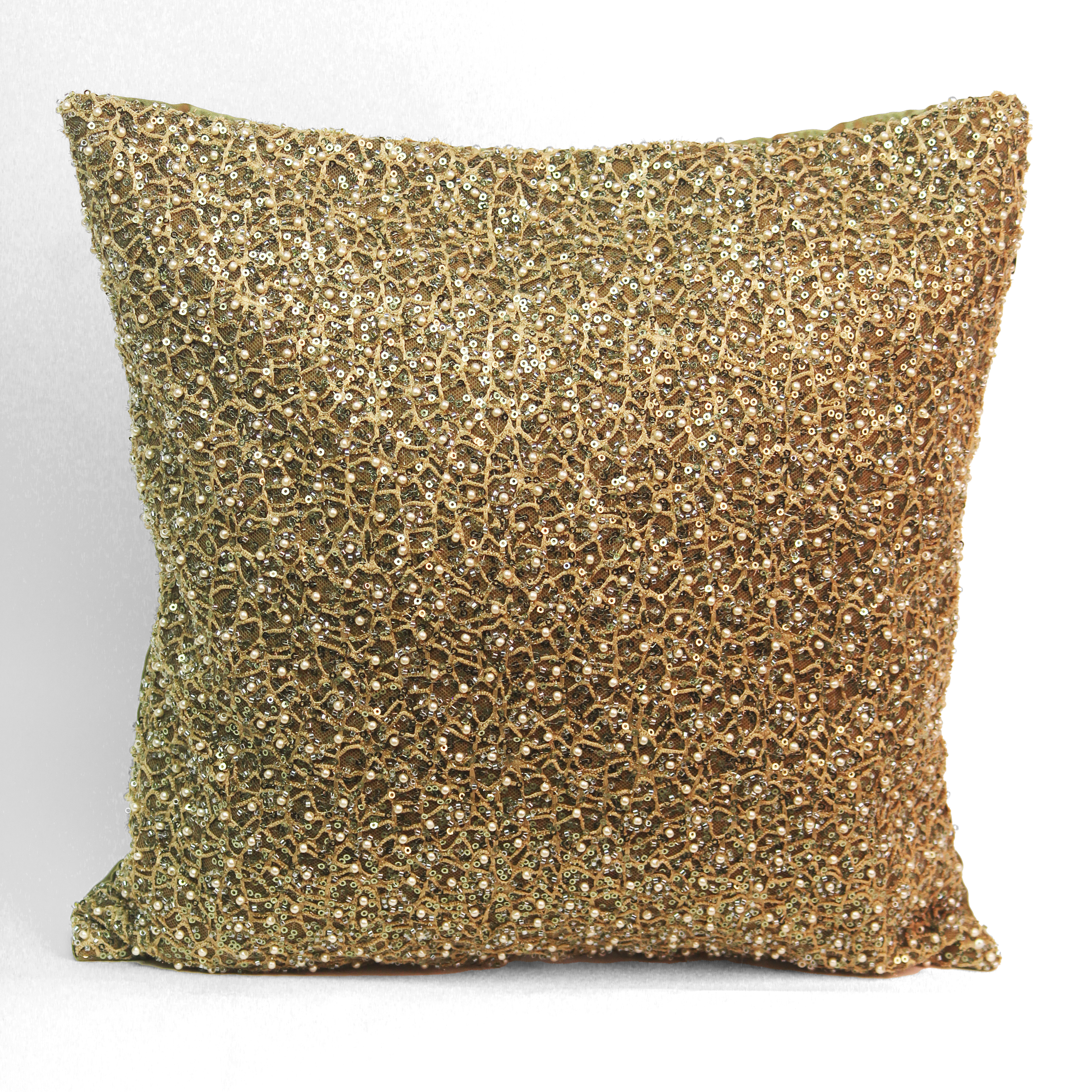 Gilded Lattice Cushion