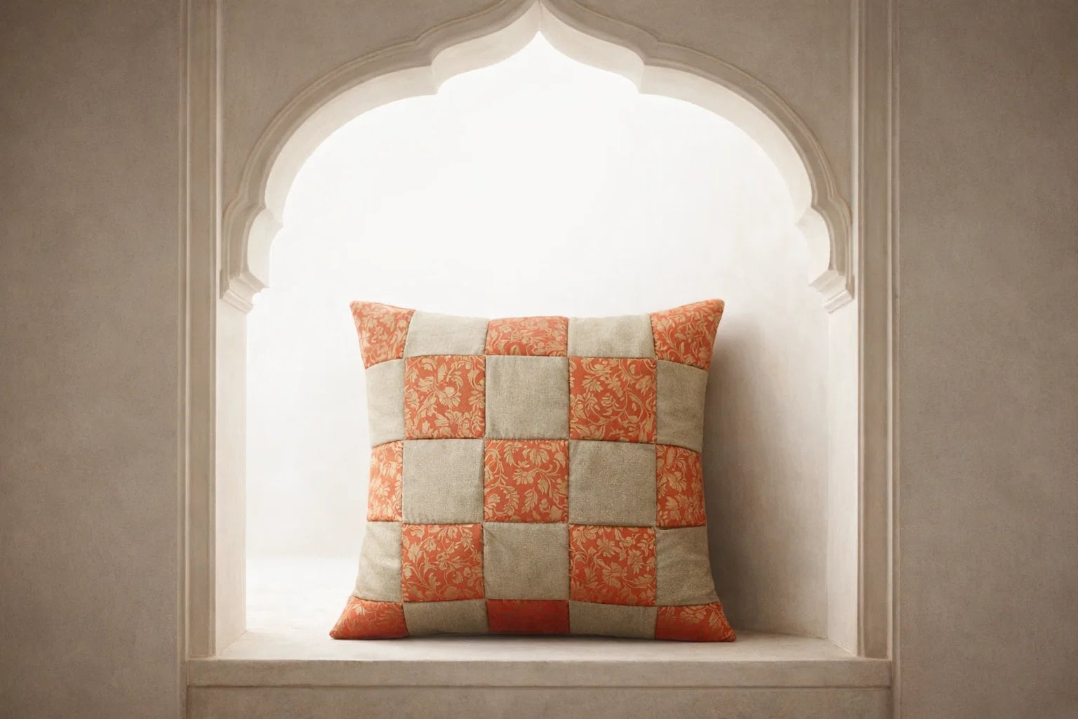 Swarnalankar Check Cushion