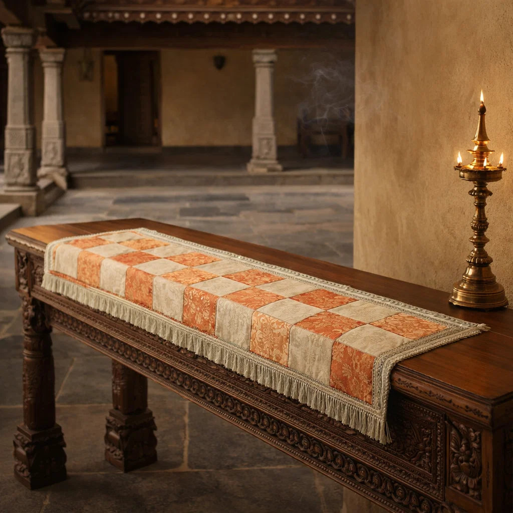 Swarnalanker Checkered Table Runner