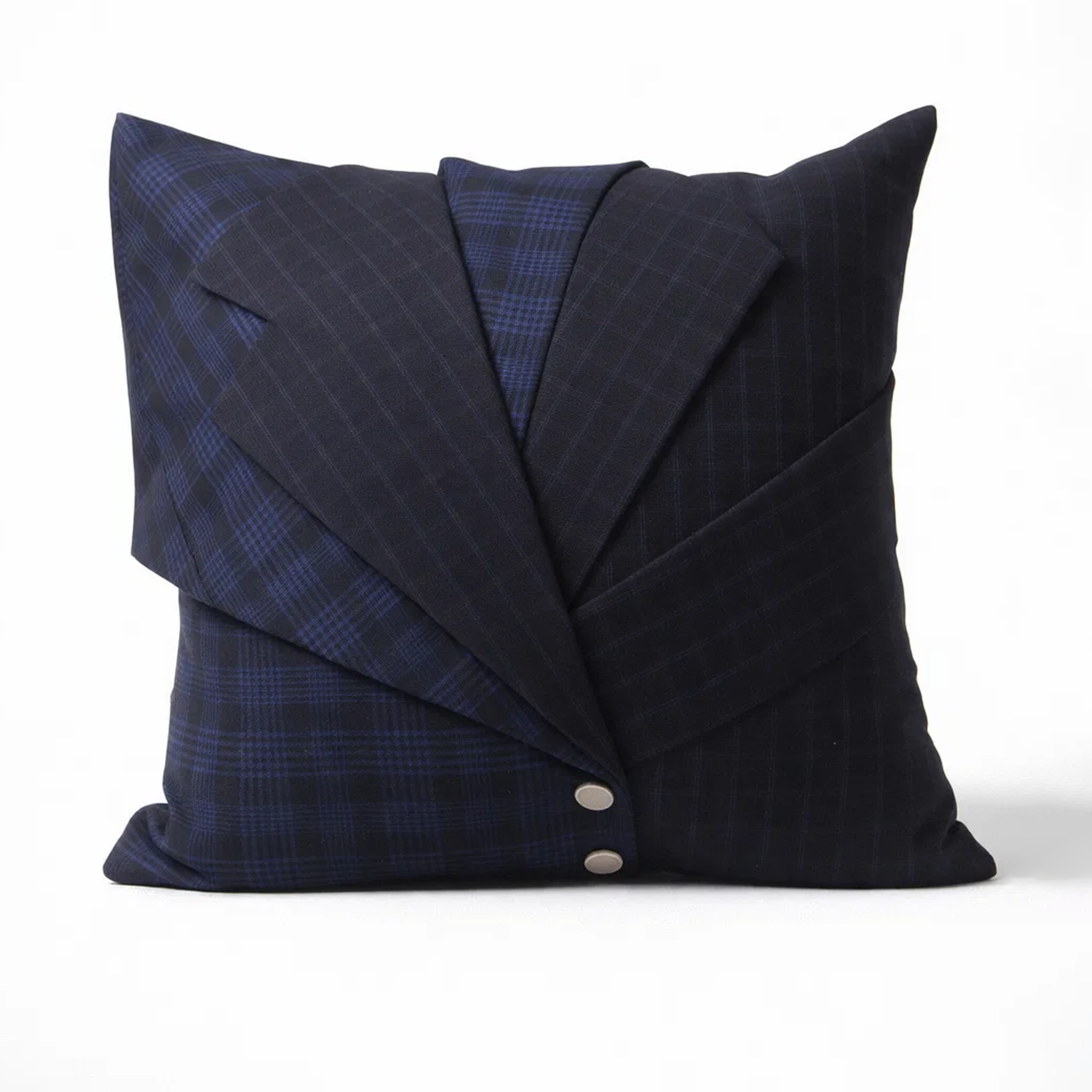 Tailored Plaid Snap Cushion