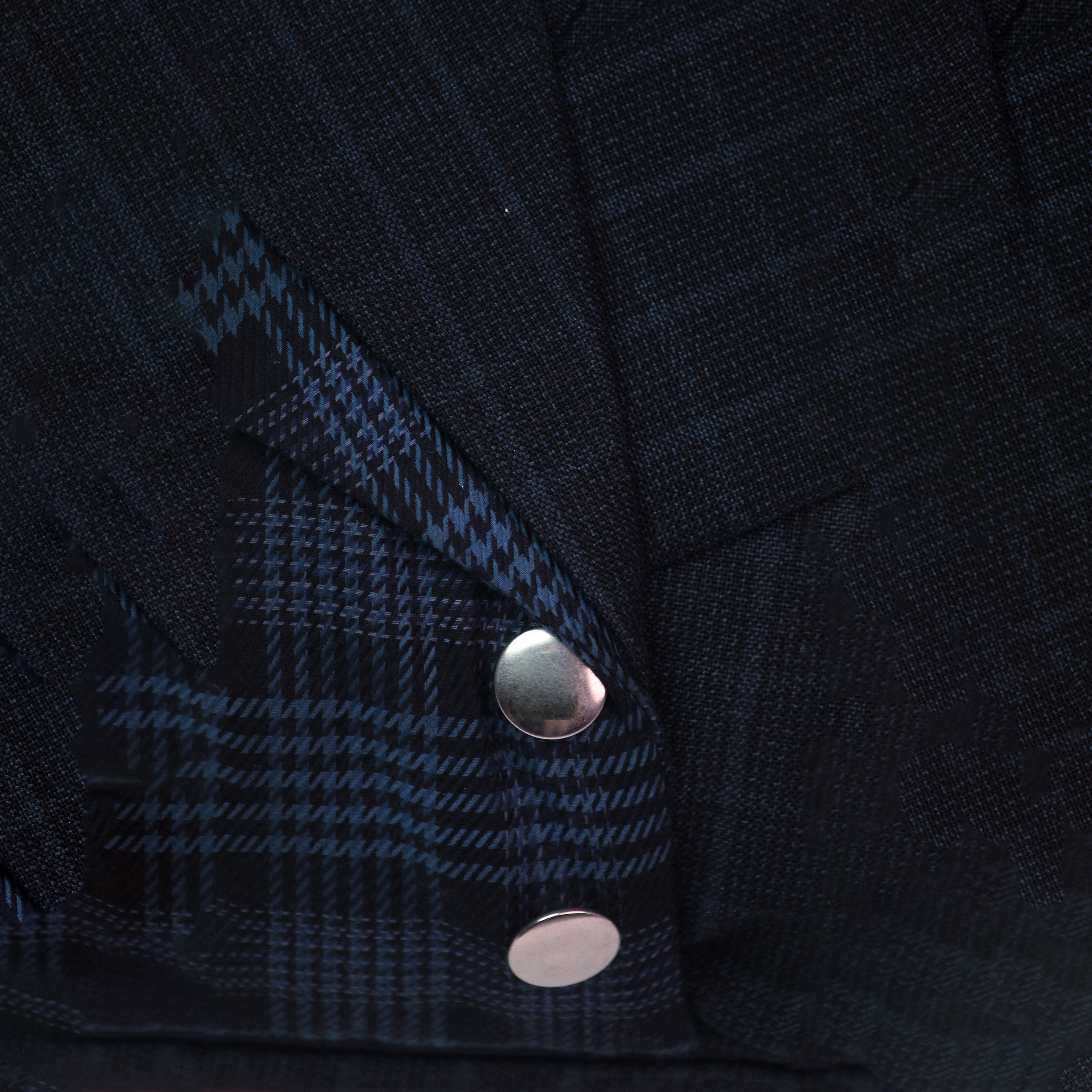 Tailored Plaid Snap Cushion