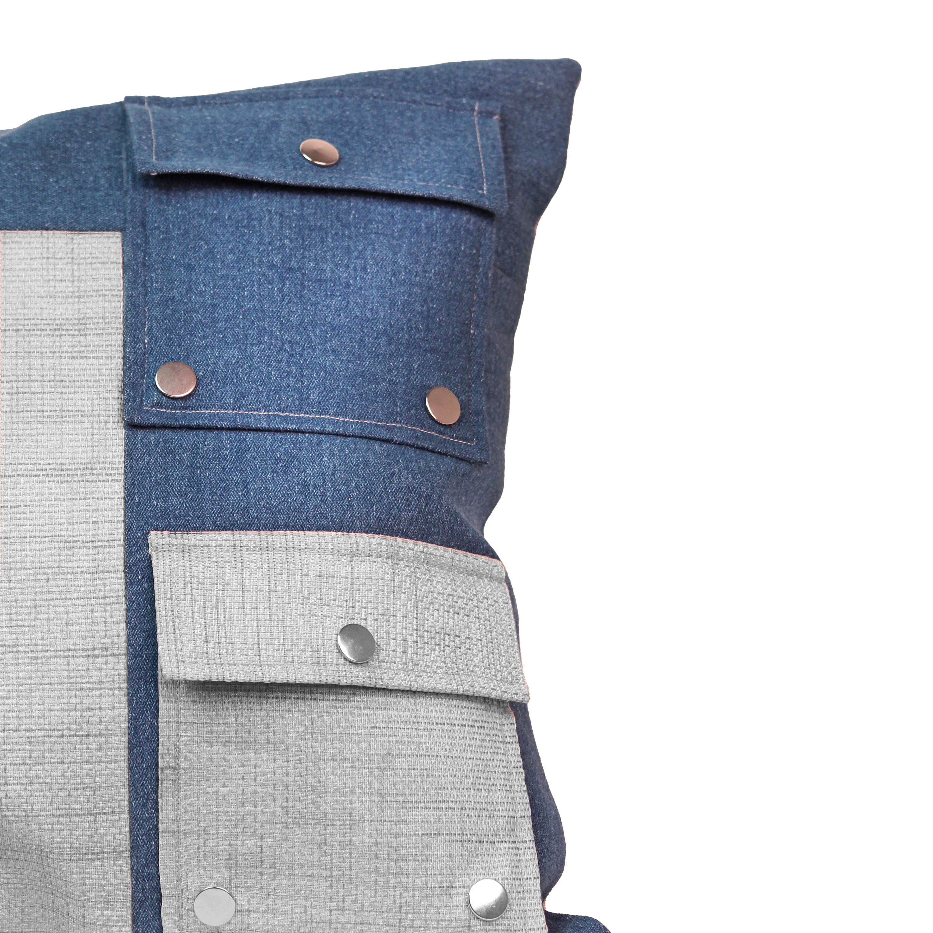 Utility Plaid Patch Cushion