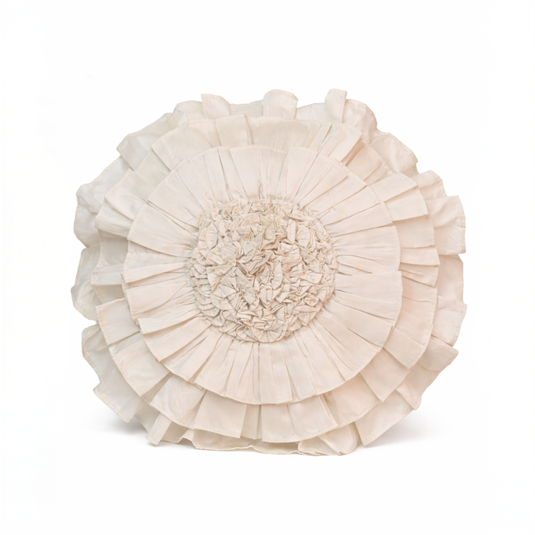 Cream Ruffle Rossete