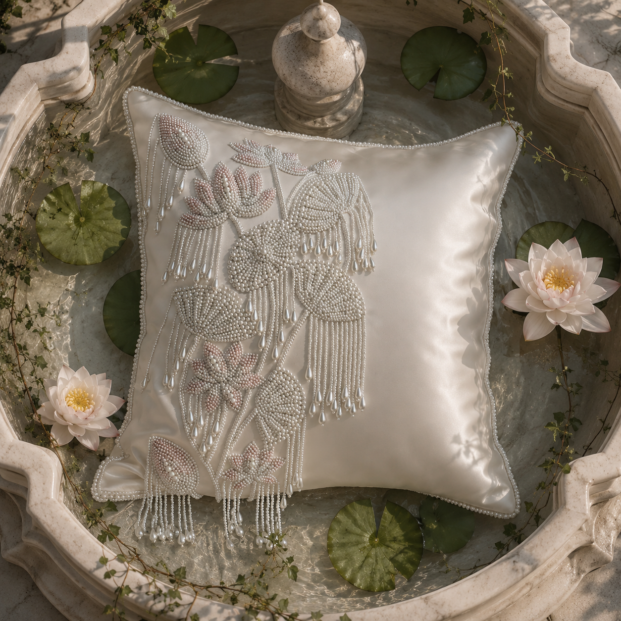 Lotus Dripping In Pearls