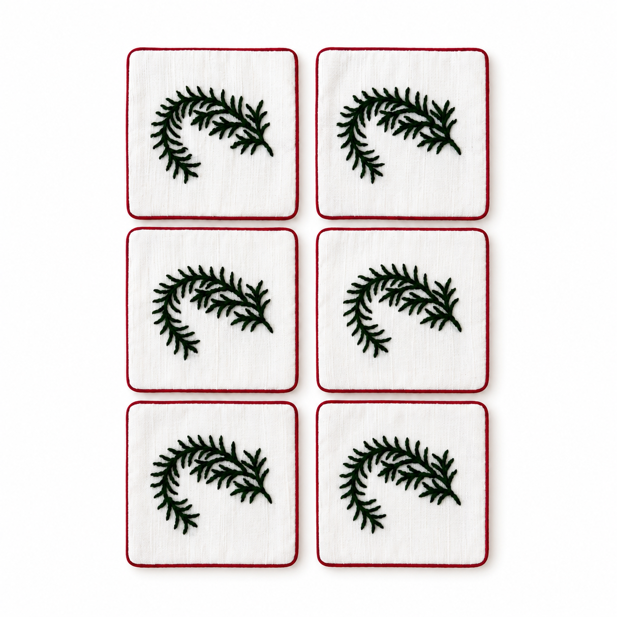 Set Of 6 Botanical Arc Coasters