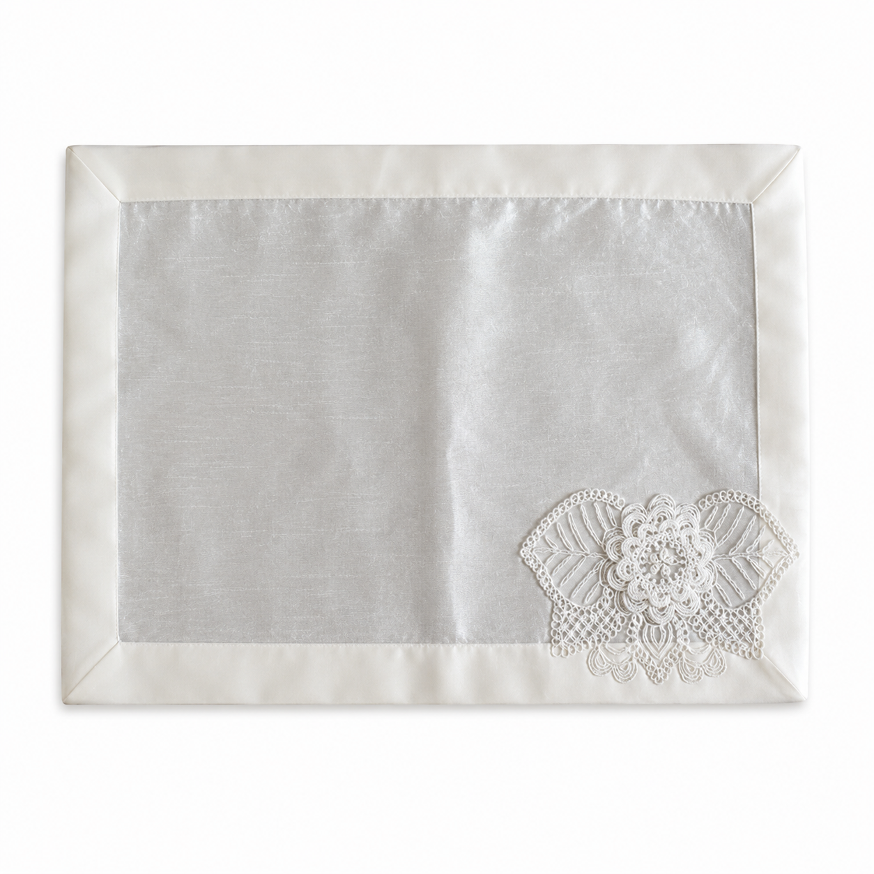 Set Of 6 Eternal Ivory Silk Mats