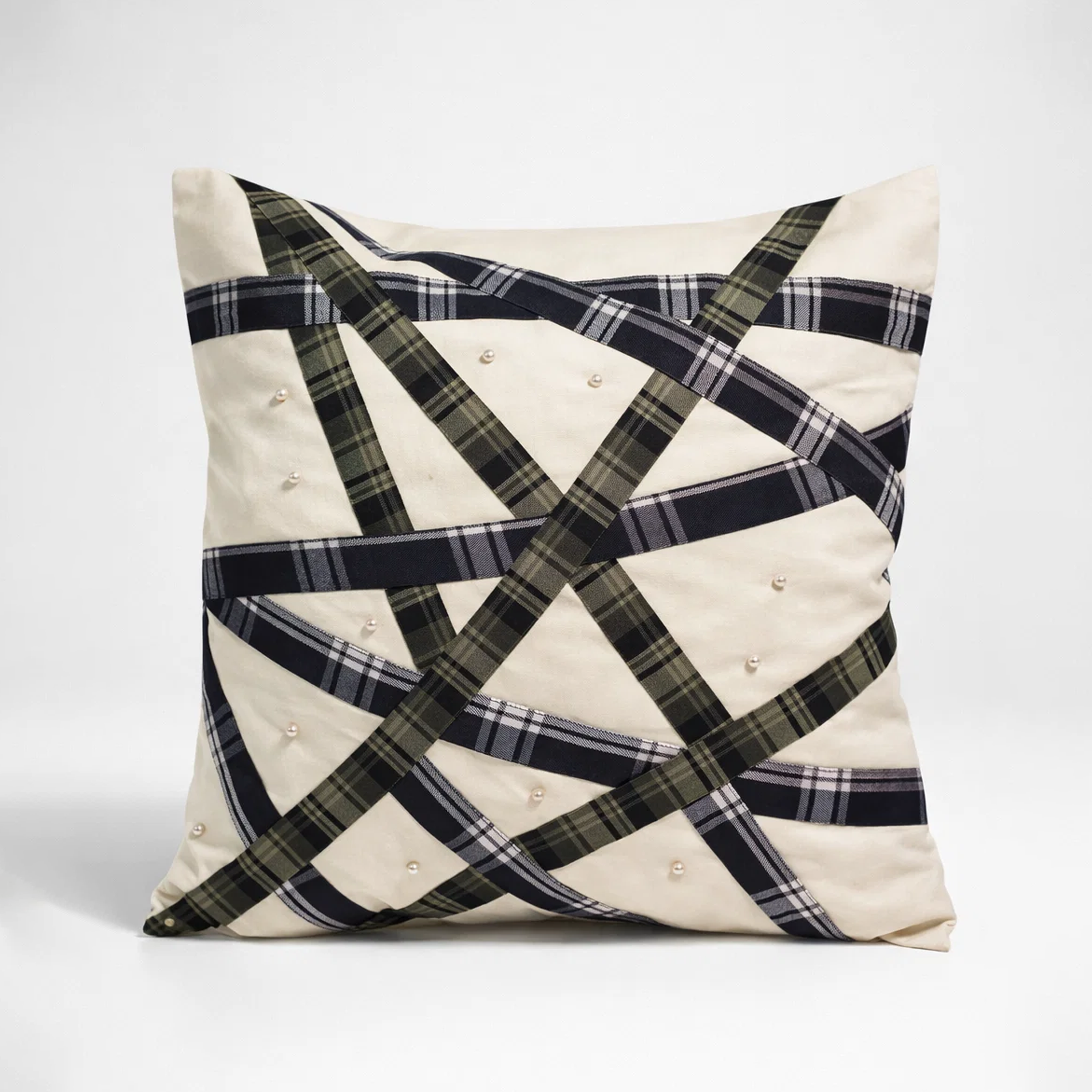 The Chaotic Plaid Pillow